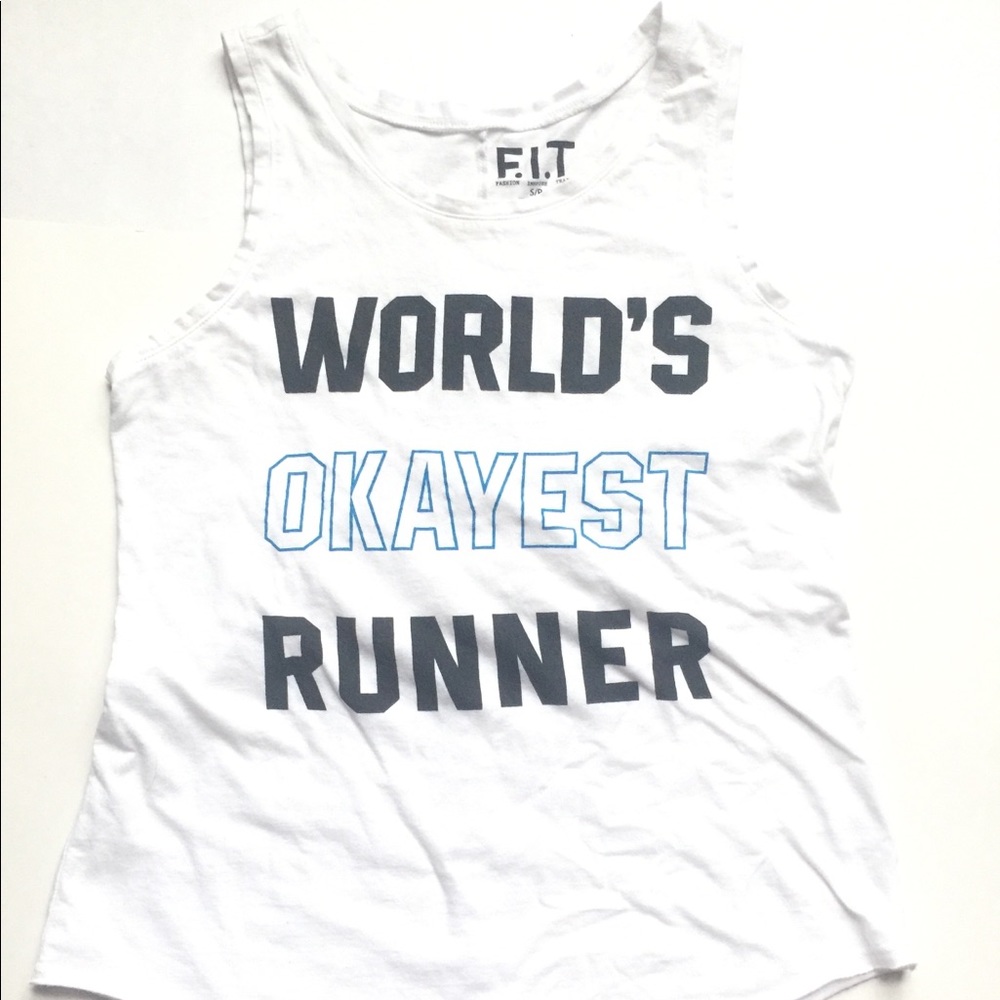 World’s Okayest Runner Sleeveless Top Size Small